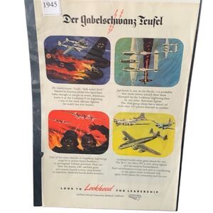 Vintage 1945 Lockheed For Leadership Ad Advertisement